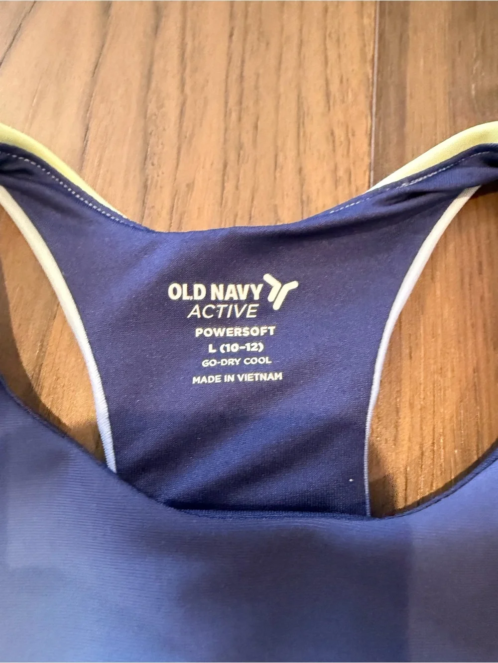 Old Navy Active Girls PowerSoft Ombre Cropped Tank Sports Bra Size L 10-12